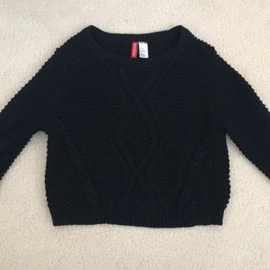 Black cropped sweater